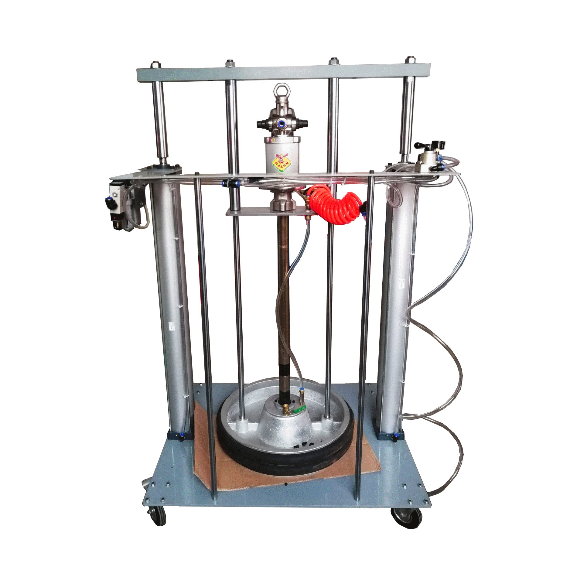 64220-2双立柱气动润滑脂加油机 轴承油脂抽油机 高压气动黄油加注枪选巨川厂家