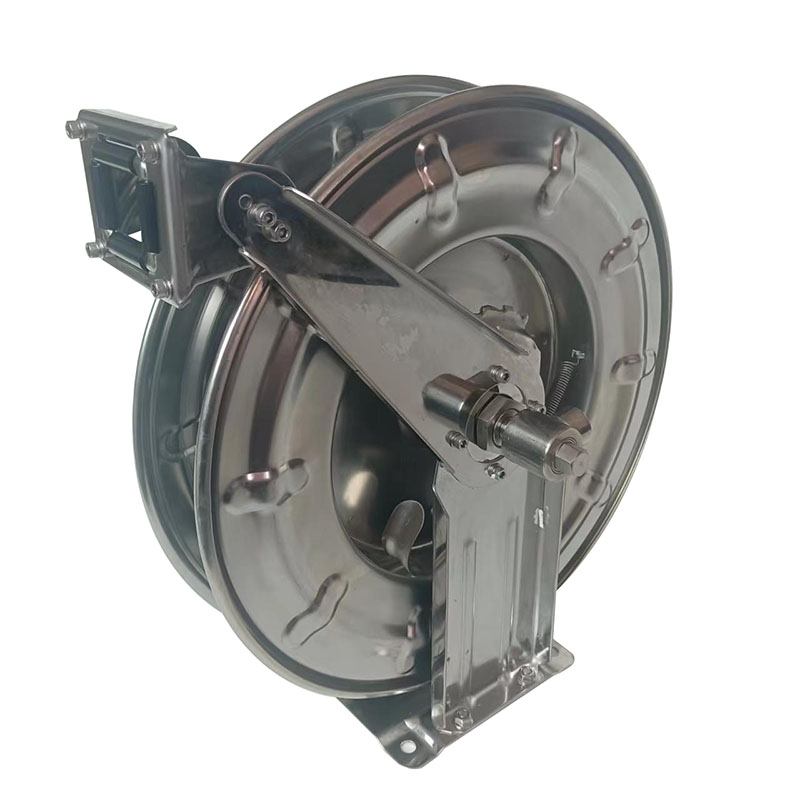 不锈钢自动卷盘 高压油管自动卷盘 全自动伸缩卷管器卷盘巨川盘管器厂家定制